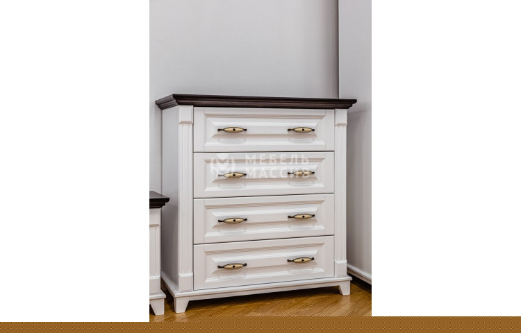 Комод Прованс Браун (белая эмаль + Венге 3)